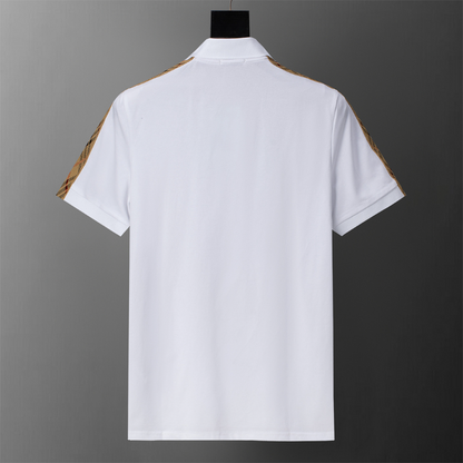 BUC050 New men's summer pure cotton polo top+shorts two-piece outfit clothing