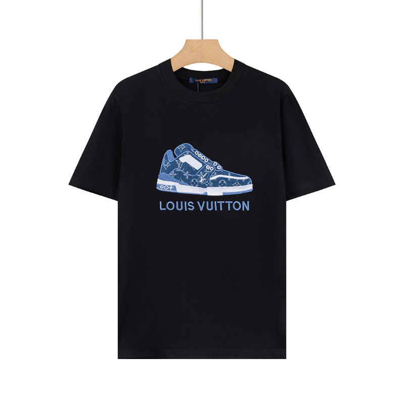 LVC123 New men's and women's summer pure cotton short sleeved top clothing