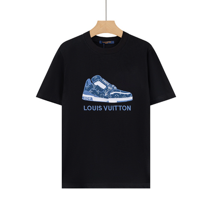 LVC123 New men's and women's summer pure cotton short sleeved top clothing