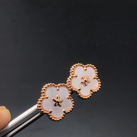 VAE60  Women's New Plum Blossom White Shell Earnail Jewelry