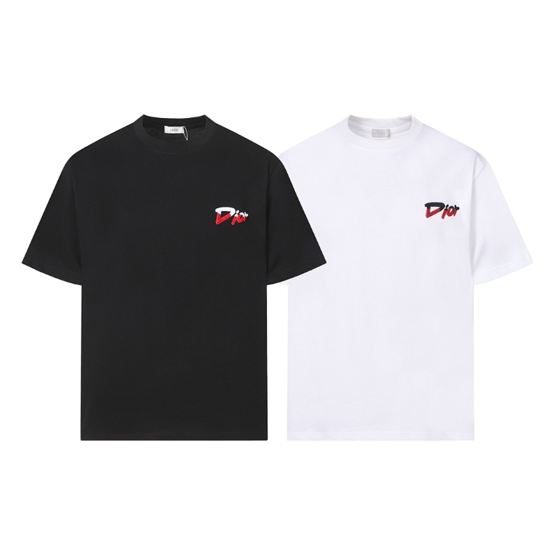 DIC23 New Men's and Women's Summer Short sleeved Cotton T-shirt Embroidered Craft Clothing