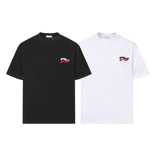 DIC23 New Men's and Women's Summer Short sleeved Cotton T-shirt Embroidered Craft Clothing