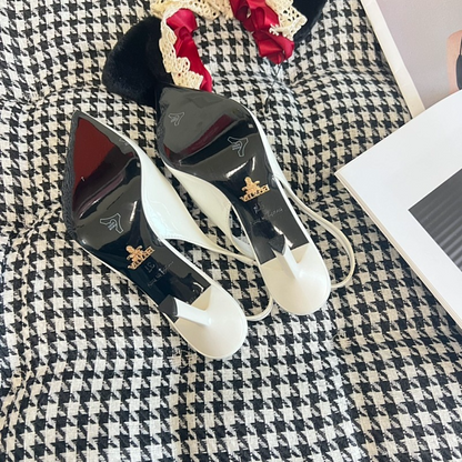 MPS7 Synthetic Leather Heel 7CM Women shoes 35-40 With box