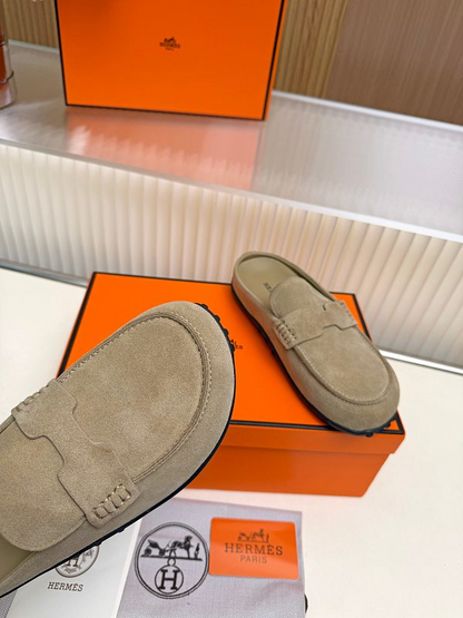 OHS2 Women slipper Leather Sole Shoes 35-41 with box