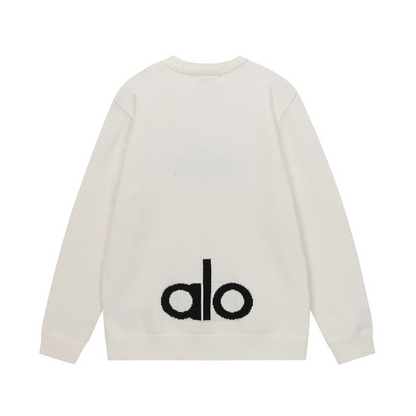 ALOC1 New autumn and winter men's and women's trendy brand new sweater jacquard letter clothing