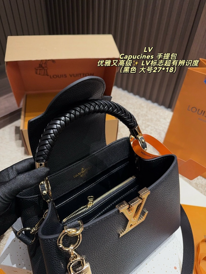 MLP011   Women's new fashionable high-end 27 * 18/20 * 14cm handbag