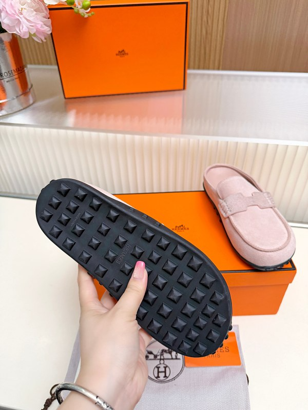 OHS2 Women slipper Leather Sole Shoes 35-41 with box