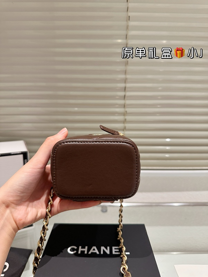 ACP01 Leather Bags 10CM Makeup tote Bag with Box