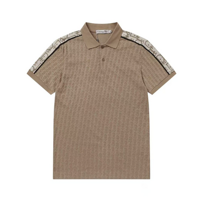 DIC39 New Summer Men's Polo Top with High Quality Beaded Pulling Frame Cotton Fabric Clothing