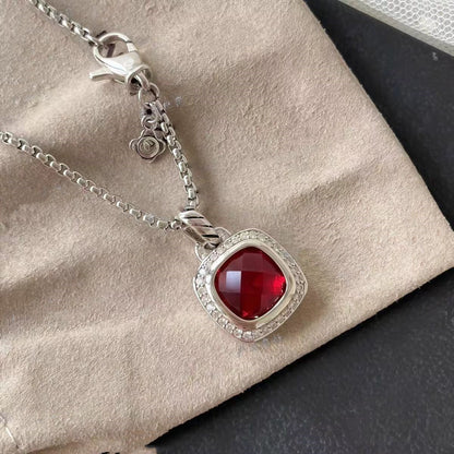 DY DN31  Fashion Trendy Twisted Zircon Pendant Necklace DN31  no packaging Copper plated with 18K gold jewelry