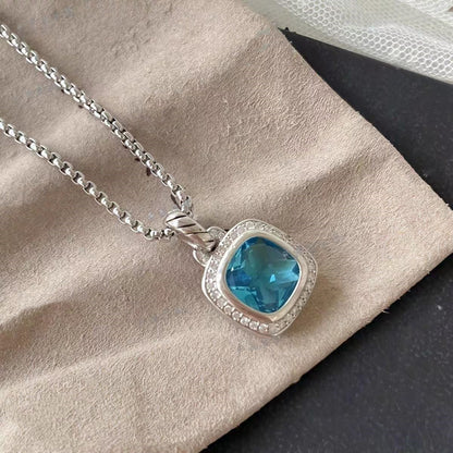 DY DN31  Fashion Trendy Twisted Zircon Pendant Necklace DN31  no packaging Copper plated with 18K gold jewelry