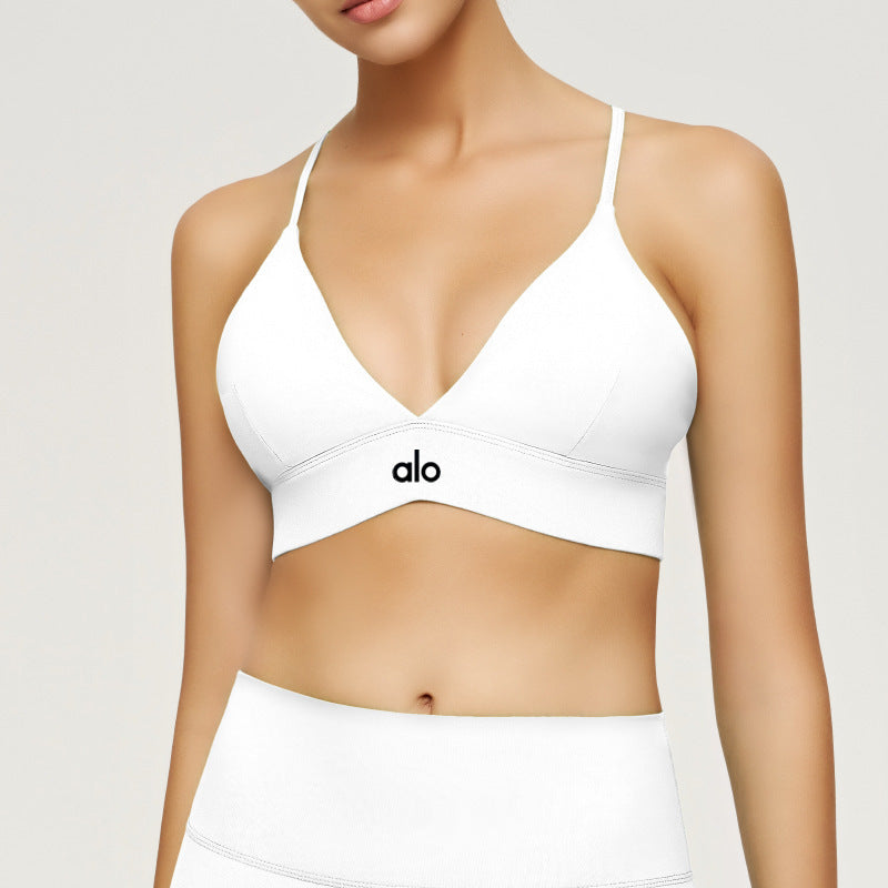 ALC12   Women's Summer Sports Bra Yoga Top with Removable Pads clothes