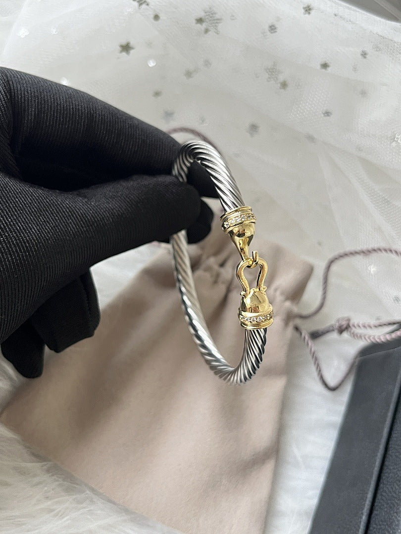 DY  DB109  Popular 5MM Hand Jewelry with Diamond Hook Head