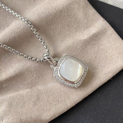 DY DN31  Fashion Trendy Twisted Zircon Pendant Necklace DN31  no packaging Copper plated with 18K gold jewelry