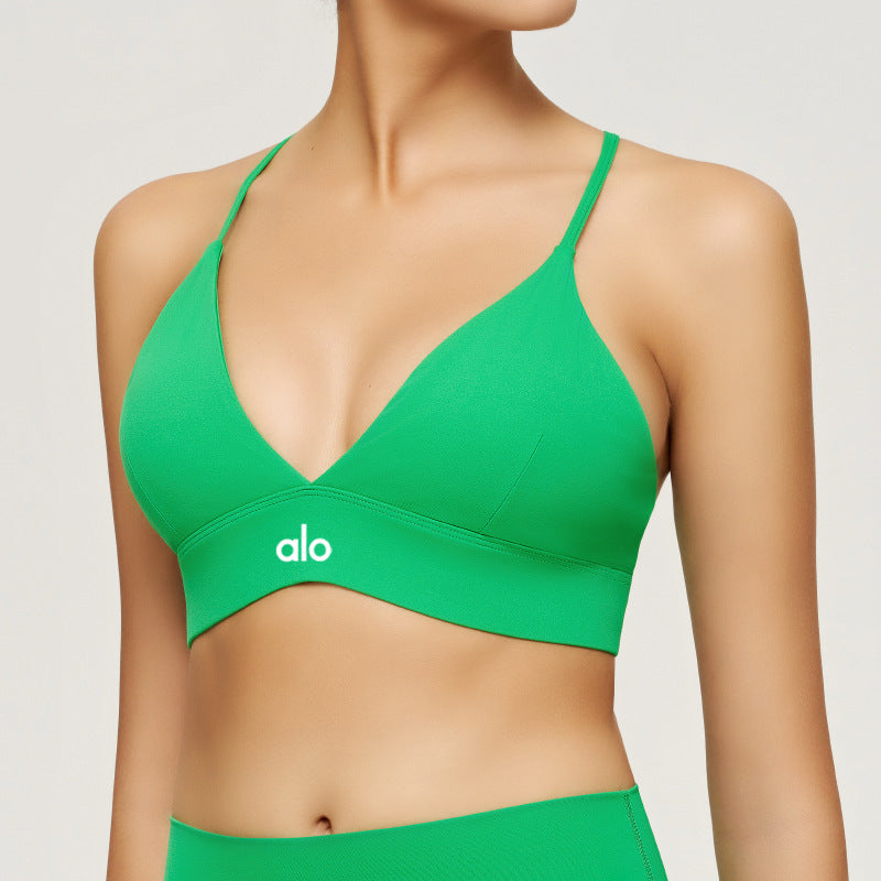 ALC12   Women's Summer Sports Bra Yoga Top with Removable Pads clothes