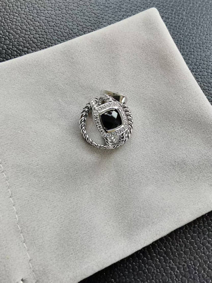 DY DR21 Simple Zircon Ring Popular Knot Line Ring Jewelry