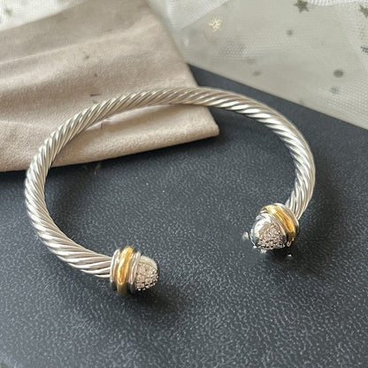 DY  DB101 Popular 5MM Bracelet Micro Inlaid Open Handpiece Jewelry