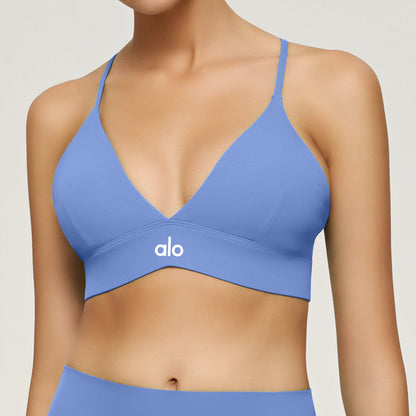 ALC12   Women's Summer Sports Bra Yoga Top with Removable Pads clothes