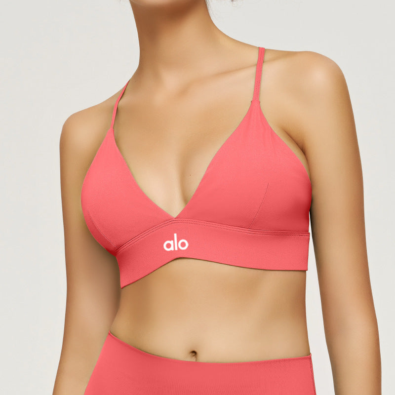 ALC12   Women's Summer Sports Bra Yoga Top with Removable Pads clothes