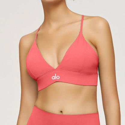 ALC12   Women's Summer Sports Bra Yoga Top with Removable Pads clothes