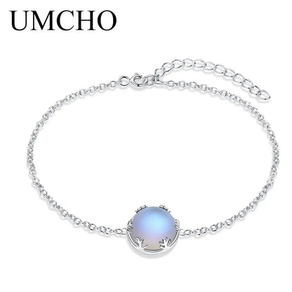 925 Sterling Silver Bracelet Aurora Stone Adjustable Bangle for Women Elegant Woman‘s Bracelets