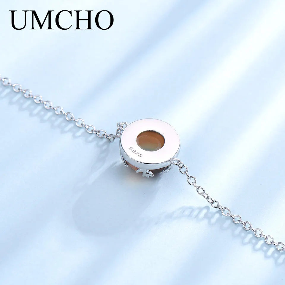 925 Sterling Silver Bracelet Aurora Stone Adjustable Bangle for Women Elegant Woman‘s Bracelets