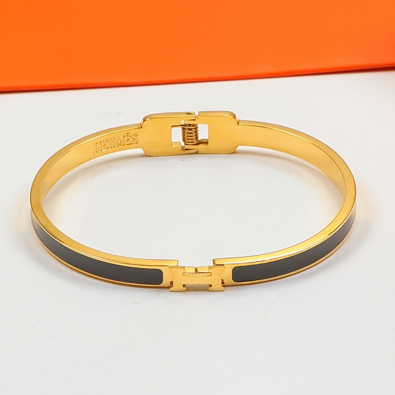 HB58 Narrow Edition H Letter Titanium Steel Bracelet for women jewelry