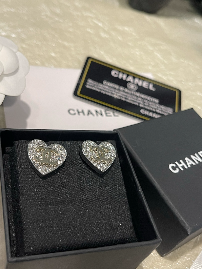 CHE85   Women's 26P Peach Heart Double Color Earnail Jewelry