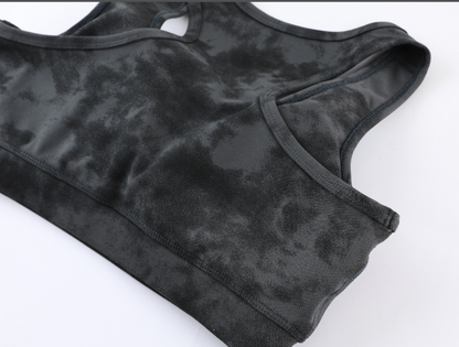 alo5101 Women's yoga clothes, sports bras, vest style underwear, elastic back tight fitting clothes, tie dye clothing