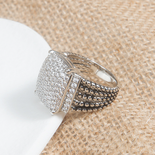 DY DR23 minimalist group set zircon ring, niche women's ring, luxurious jewelry