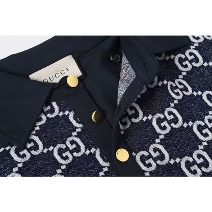 GUC031 New Summer Men's Polo Top with High Quality Beaded Pulling Frame Cotton Fabric Clothing