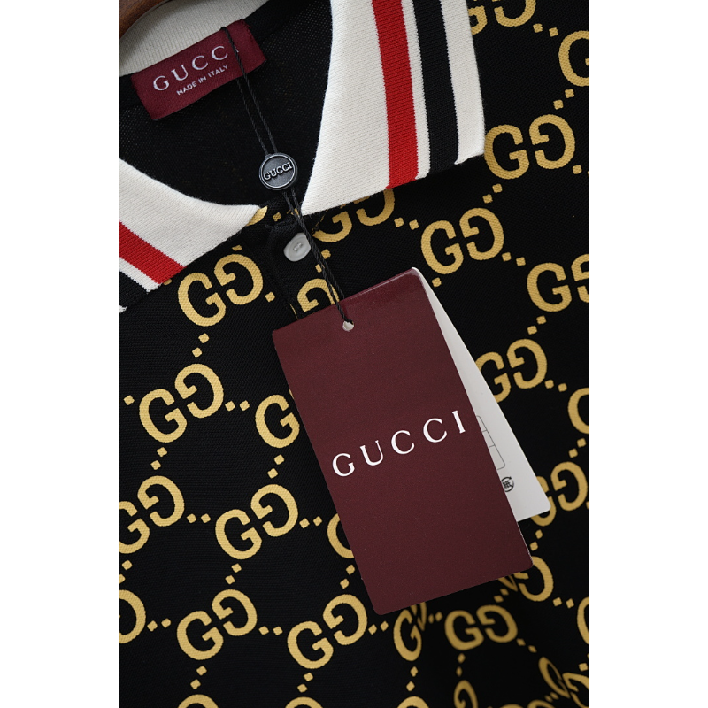 GUC18 New men's summer short sleeved shirt with polo collar clothing