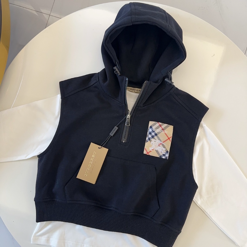 TBUC16 New Spring and Autumn Cotton Set for Boys and Girls, Long Sleeve+Pants+Hooded Tank Top Clothing