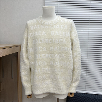 BAC12  Autumn and winter new high-quality men's and women's fashion autumn and winter new plush round neck sweater clothing