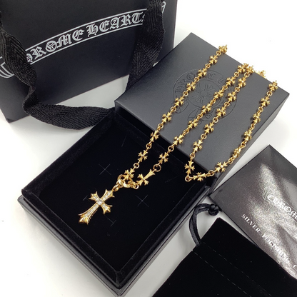 CHSN5 Classic men's and women's diamond studded cross necklace jewelry