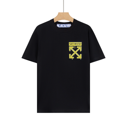 OFFC11 New men's and women's summer pure cotton short sleeved top clothing