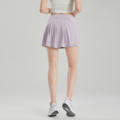 zalo3118  Women's naked training, running, fitness, yoga short skirt, anti glare double-layer quick drying tennis skirt clothing