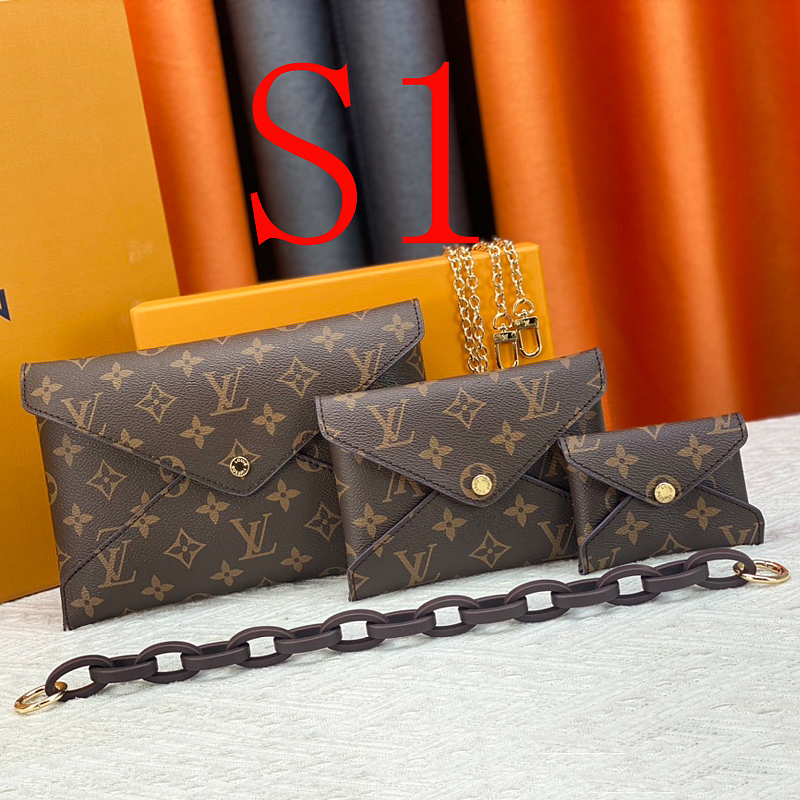 LLP011 Bag 23x16.5x0.3CM 15.5x11.5x0.3CM 10x7x0.3CM Shoulder bags With Box