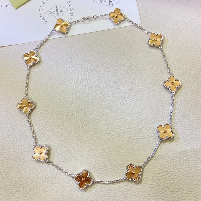 VAN57 Women's new product laser color separation ten flower necklace jewelry