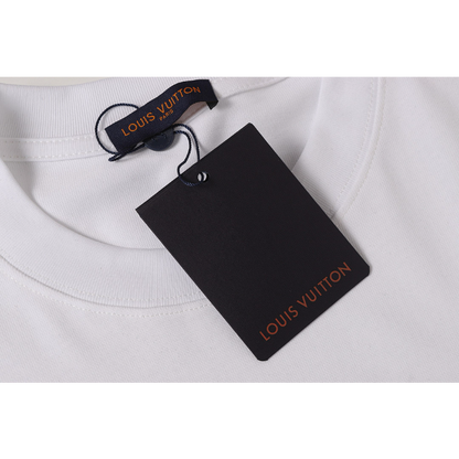 LVC056 High quality men's and women's pure cotton summer short sleeved T-shirt embroidered clothing
