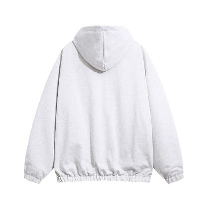 BAC105 New men's and women's autumn and winter double-sided hooded jackets, knitted hoodies, flower gray front and back assault jackets, windproof jackets, clothing