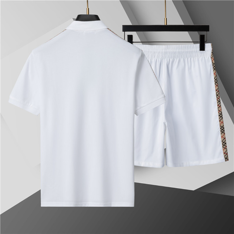 BUC011 New men's summer embroidered polo top+shorts two-piece set Clothing