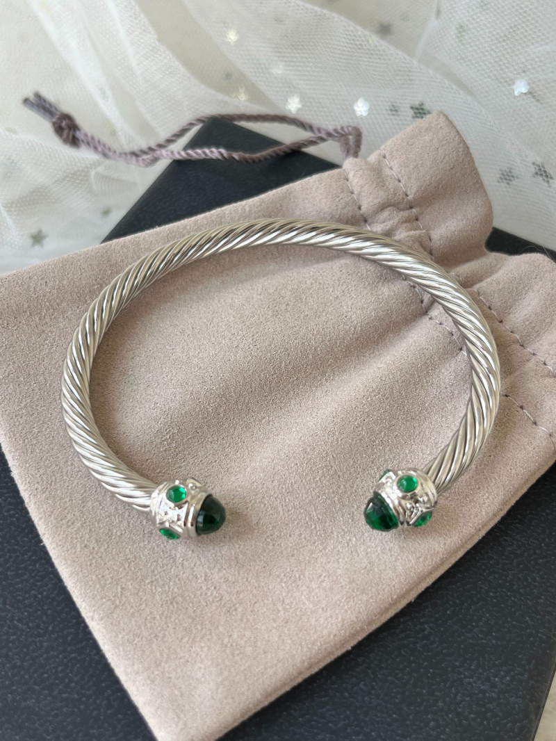 DY DB72 popular 5M twisted wire multi-color open bracelet with micro inlaid zircon jewelry