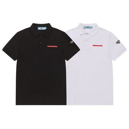 PRC10 New Summer Men's Polo Top with High Quality Beaded Pulling Frame Cotton Fabric Clothing