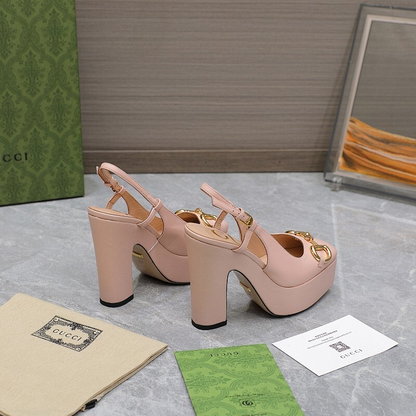 JHGS14 Slipper 12CM Heel Size 35-42 Lether Shoes with box