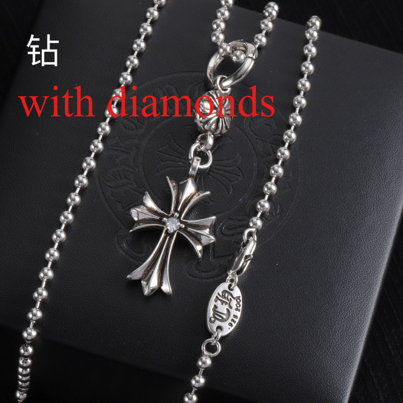 CHSN1  Classic men's and women's diamond studded cross necklace jewelry