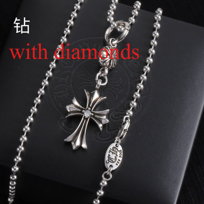 CHSN1  Classic men's and women's diamond studded cross necklace jewelry