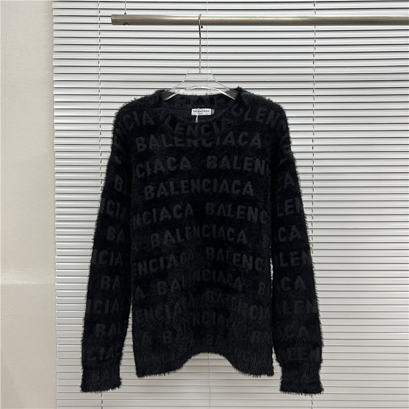 BAC12  Autumn and winter new high-quality men's and women's fashion autumn and winter new plush round neck sweater clothing