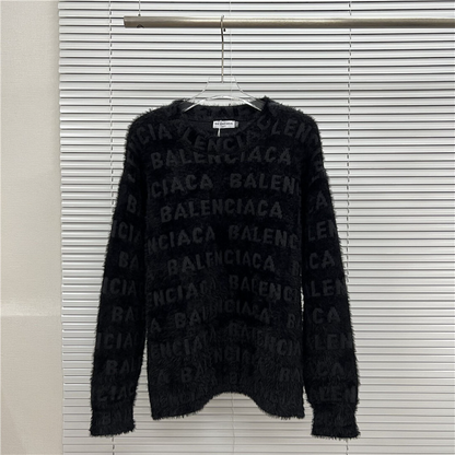 BAC12  Autumn and winter new high-quality men's and women's fashion autumn and winter new plush round neck sweater clothing