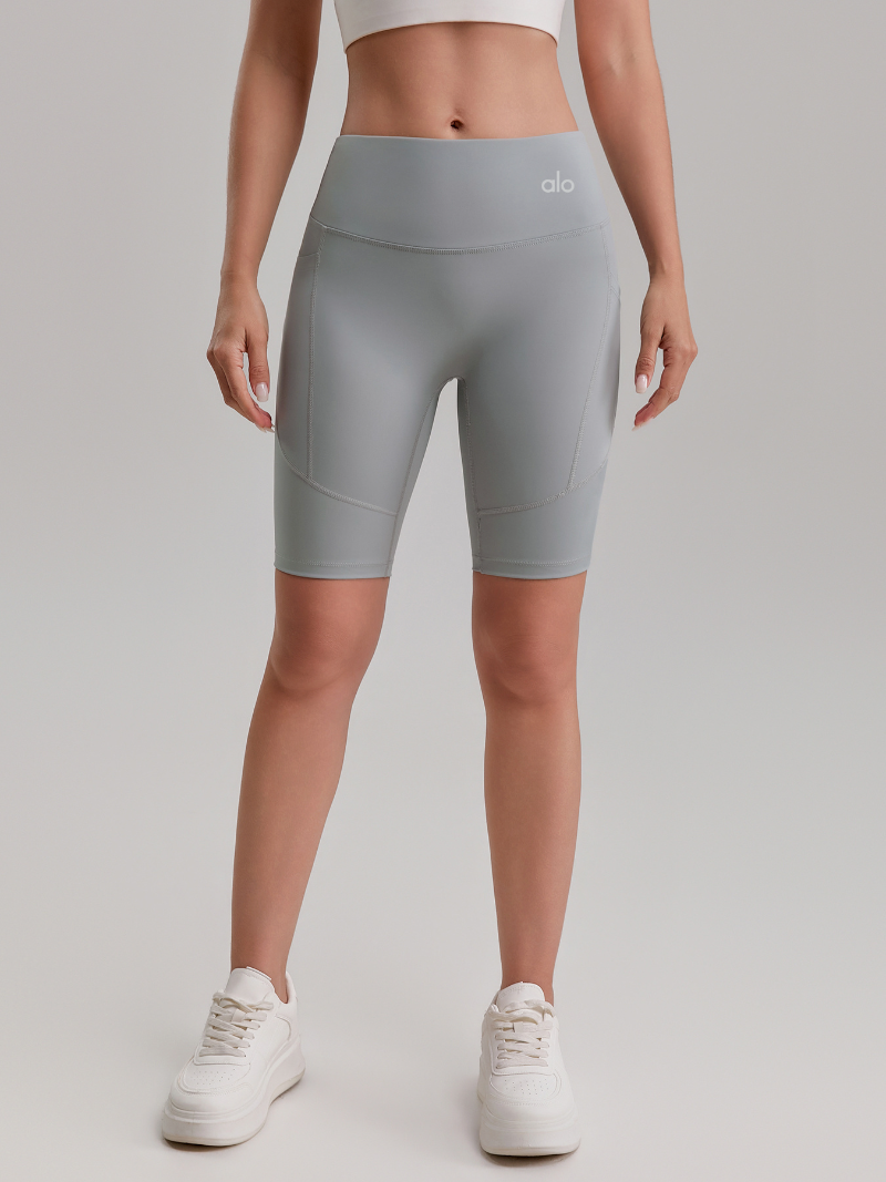 zalo3123  Women's cycling tight fitting cropped pants with peach hips, yoga pants for fitness and sports, side pocket shorts for clothing